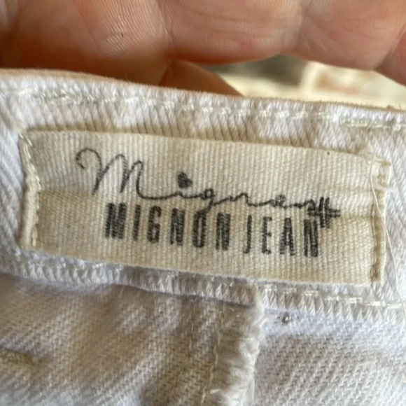 Mignon Jean White Button Up Denim Mini Skirt - Picture 6 of 8